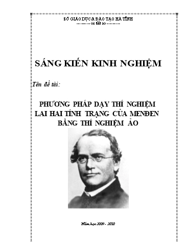 Sáng kiến kinh nghiệm Phương pháp dạy thí nghiệm lai hai tính trạng của Menđen bằng thí nghiệm ảo